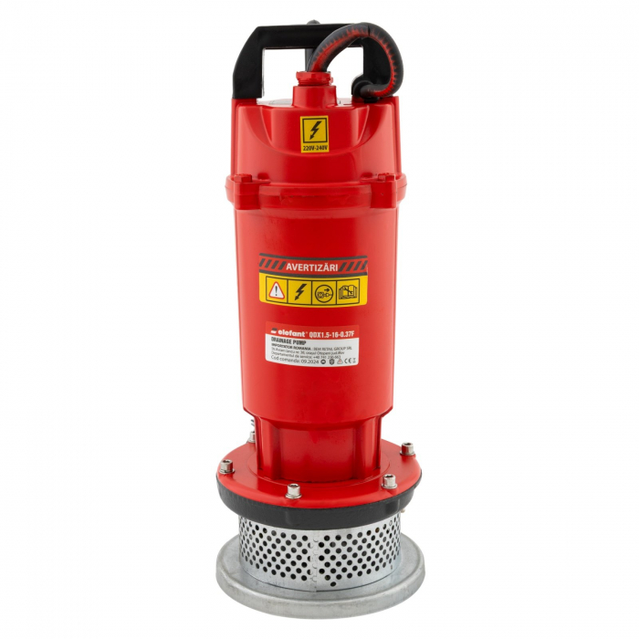 Pachet - Pompa pentru drenaj Elefant QDX1,5-16-0.37F, Plutitor, 370 W, 30 LMIN + Furtun cu insertie 1 tol pentru apa 50M [4]