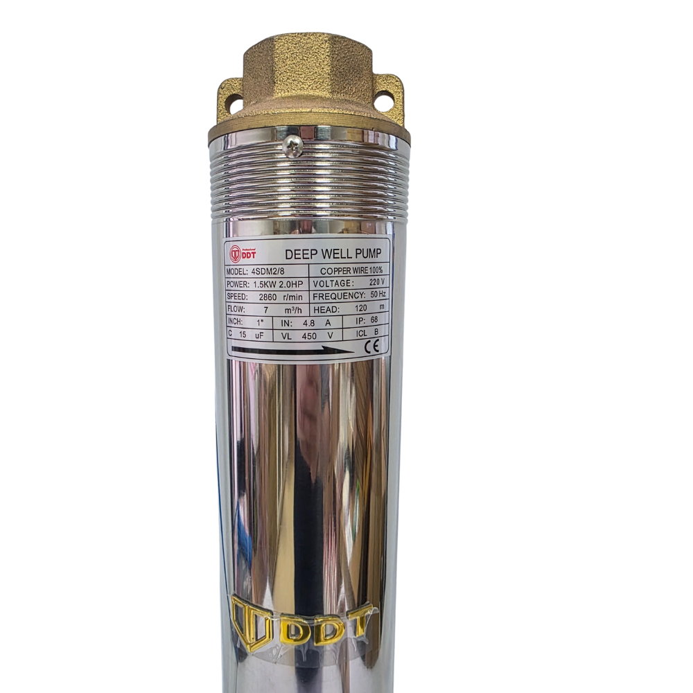 Pachet - Pompa submersibila DDT 4SDM2/8, 8 turbine, 1.5 kW, debit 7 m³/h, refulare la 40m + Clapeta de sens cu arc din alama si disc metalic [3]