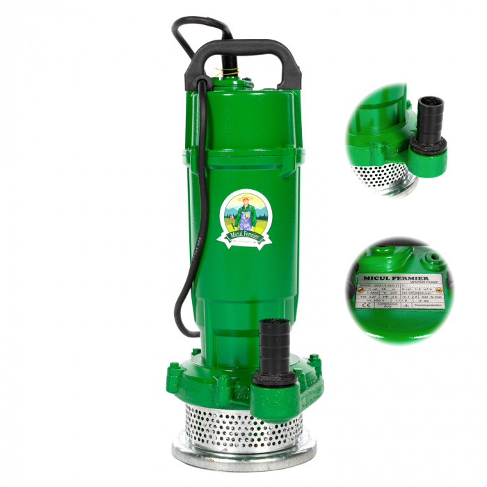 Pachet - Pompa submersibila QDX-16M, 370 W, 16m, 1 tol, debit 3900l/h + Furtun apa transparent cu insertie 1" Ø32 - 50 m [4]