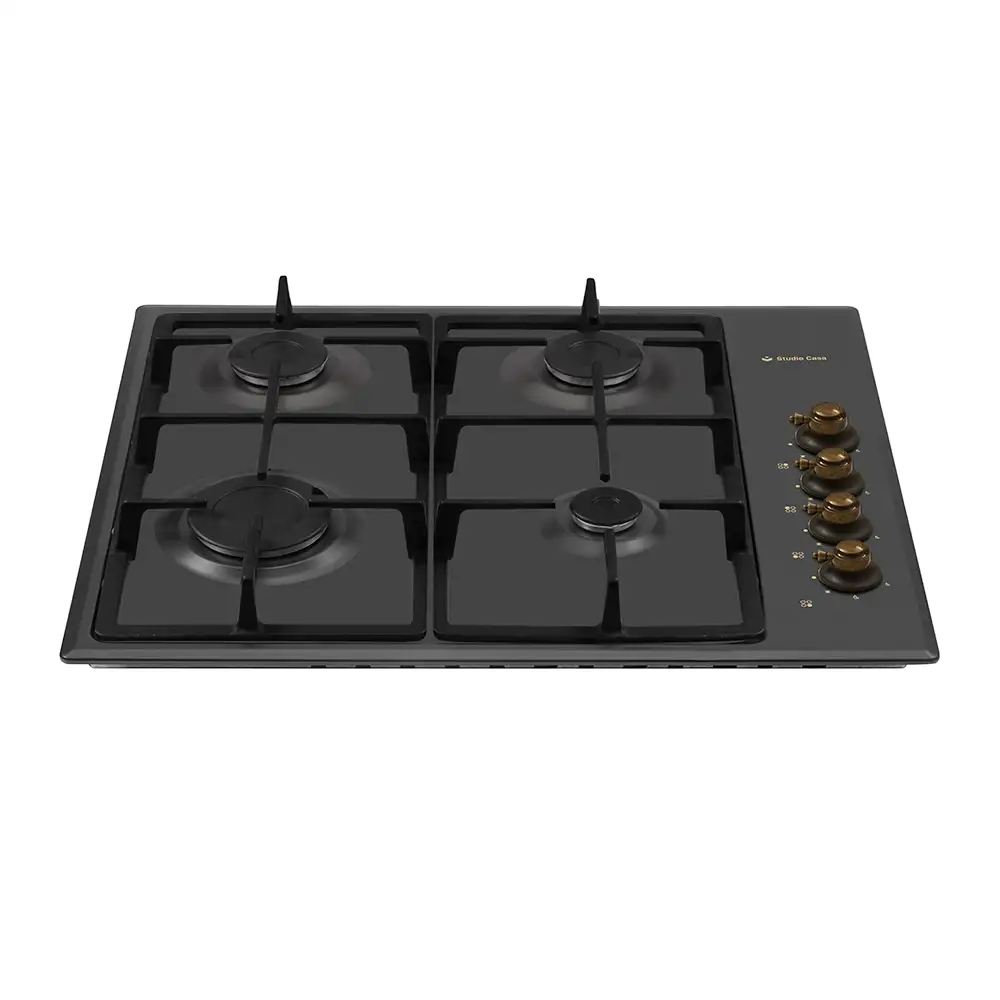 Pachet rustic incorporabil Dolce Vita Nero cuptor electric si plita gaz, Studio Casa, Clasa energetica A, 6 functii, Grill, Gratare fonta, Negru [2]