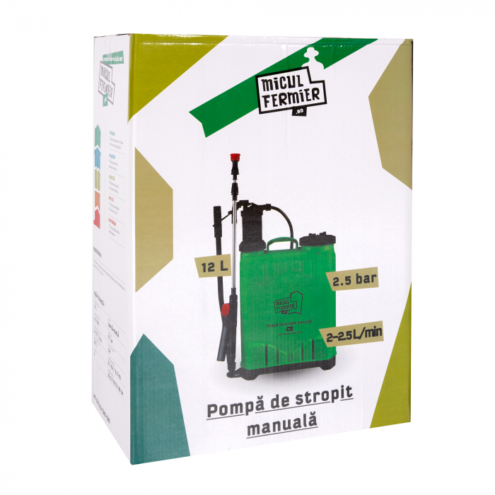 Pachet Sera Micul Fermier 4x2x2m, Polietilena 140g/mp UV4 + Pompa de Stropit Manuala 12L [11]