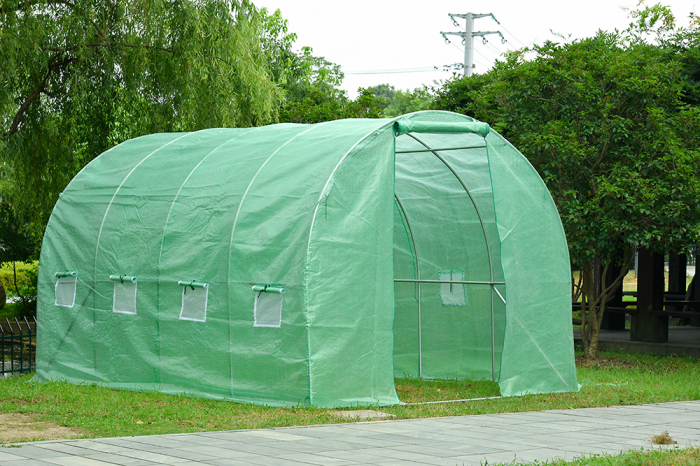 Pachet Sera Polietilenă 4x2x2m, 140g/mp UV4 Micul Fermier + Sistem Irigare prin Picurare (10 Robineți + Bandă 100m) [3]