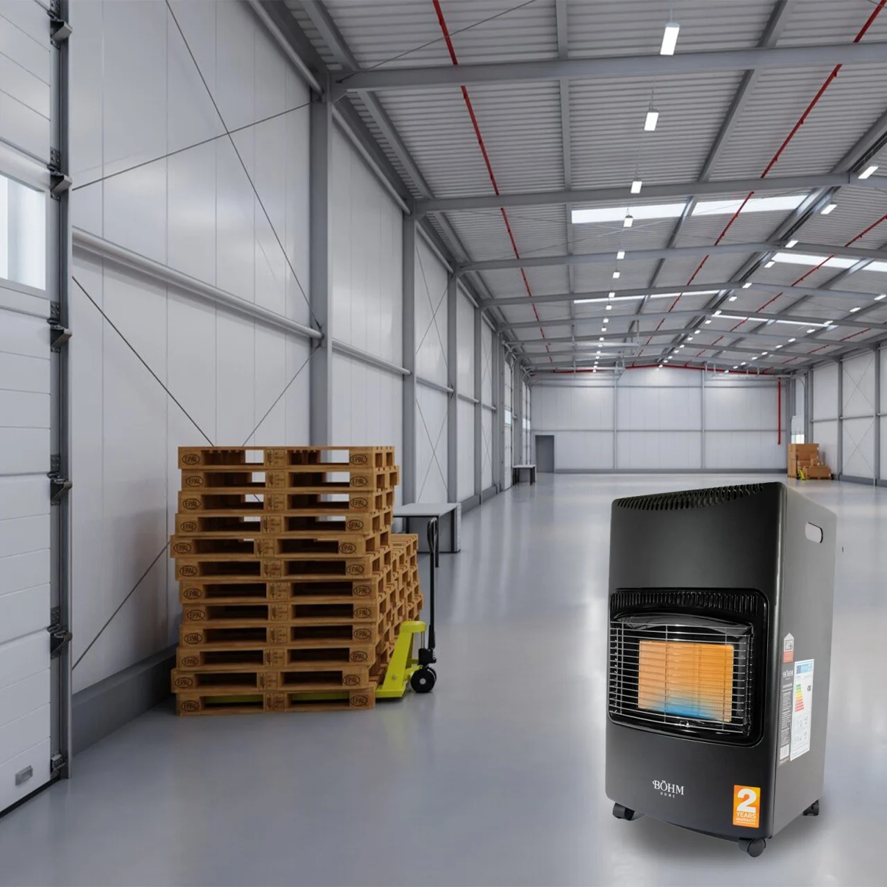 PACHET - Soba pe gaz GPL BÖHM BF-003A, 4,20 kW, 3 trepte de putere, 20-80 m², Regulator GPL + Furtun GPL 1,5 m + Butelie compozit reincarcabila 10kg/24L [6]