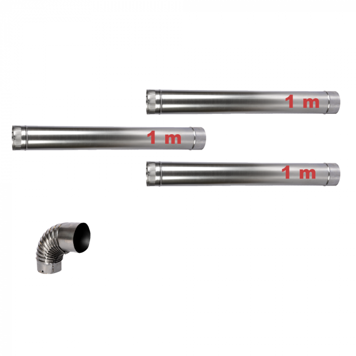 Pachet-Tun aer cald diesel ardere indirecta 50 kW + 3 m evacuare + cot [2]