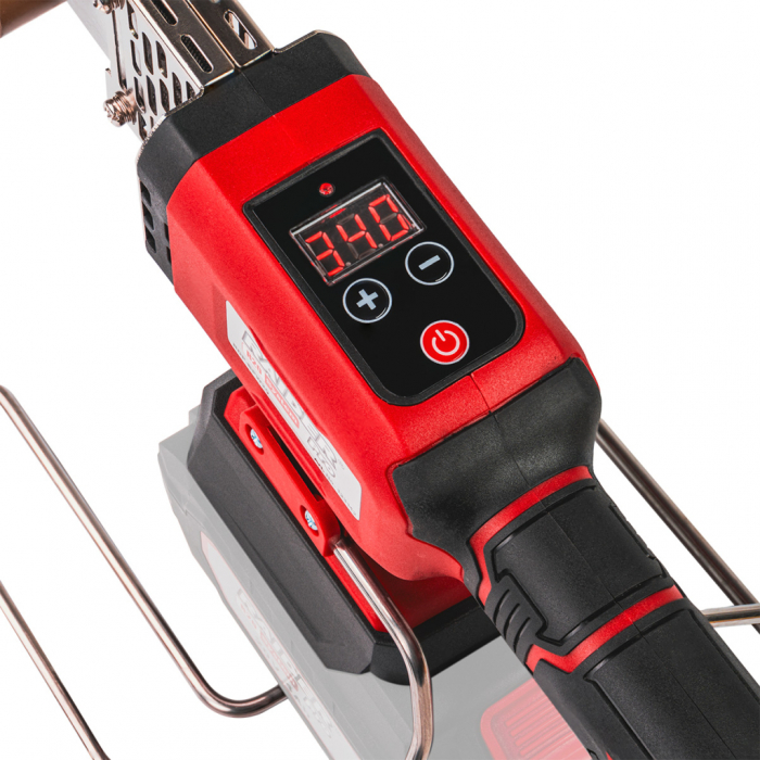 Pistol de sudură PPR Raider RDP-BPW20, R20, potrivit țevi PPR Ø20–32 mm, temperatură 25–340 °C + Incarcator si acumulator 20V 4Ah [4]