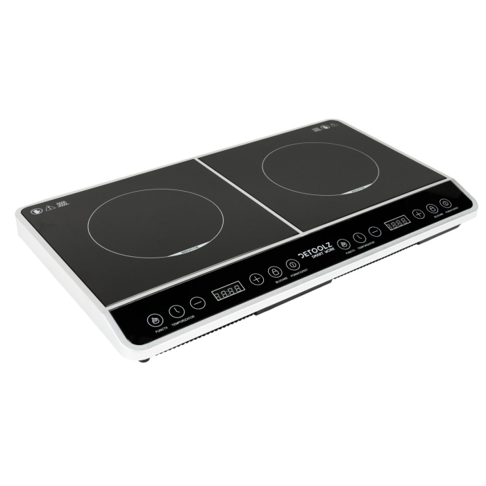 Plită cu inducție dublă Detoolz DZ-EI1010-G01, 3000W, suprafață ceramică, 2 zone de gătit [2]