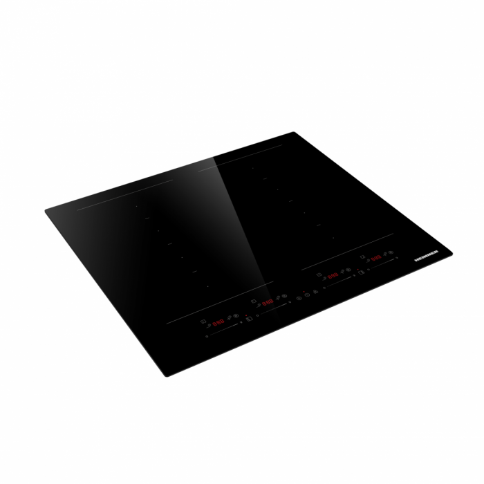 Plita incorporabila cu Inductie, Heinner HBHI-M4ZB2FXSMTC, 4 zone de gatit, Bridge, Boost, Slim, Control touch, Timer, Protectie copii, Indicator caldura reziduala, 60 cm, Negru [3]