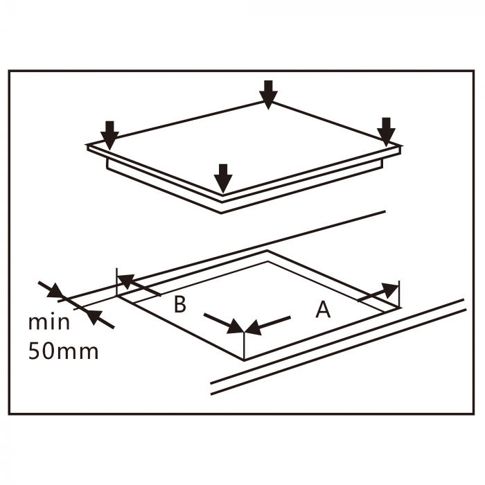 Plită incorporabilă cu inducție Samus PSI‑64BMG10, 60 cm, 4 zone gătit, 7 000 W, touch control, timer, 9 trepte, booster, sticlă ceramică neagră mată [4]