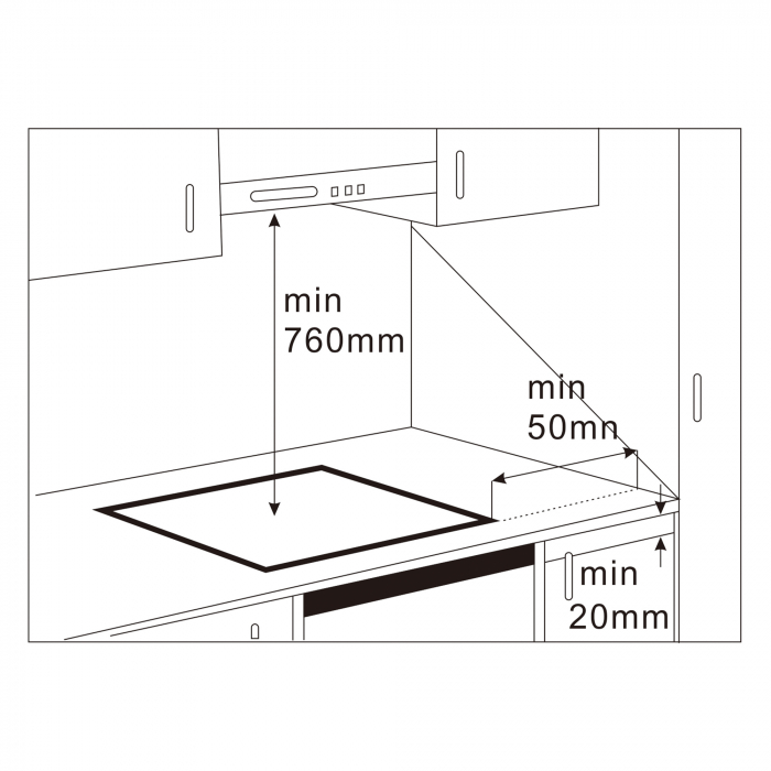 Plită incorporabilă cu inducție Samus PSI‑64BMG10, 60 cm, 4 zone gătit, 7 000 W, touch control, timer, 9 trepte, booster, sticlă ceramică neagră mată [3]