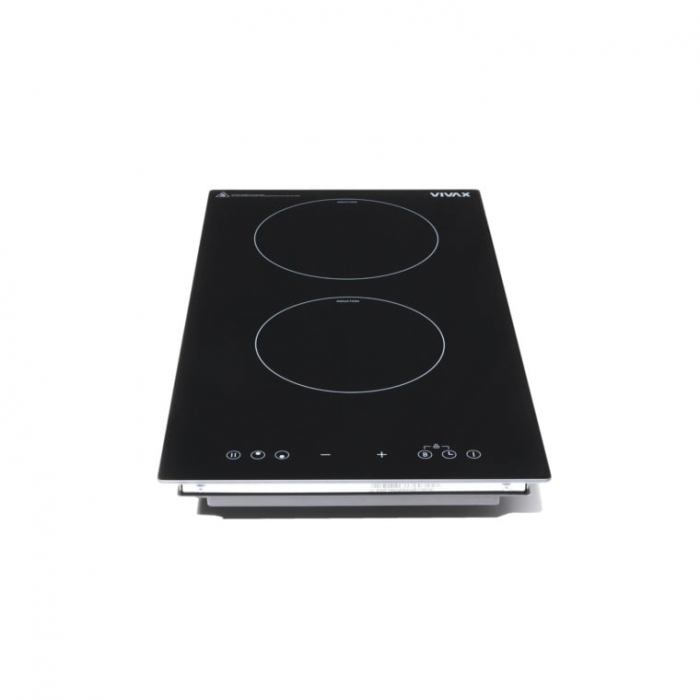 Plita incorporabila domino VIVAX BH-02MIN, Inductie, Doua zone de gatit, Boost, Control touch, Timer, 3500 W, Timer digital, Protectie copii, Indicator caldura reziduala, Sticla securizata, 30 cm, Neg [4]
