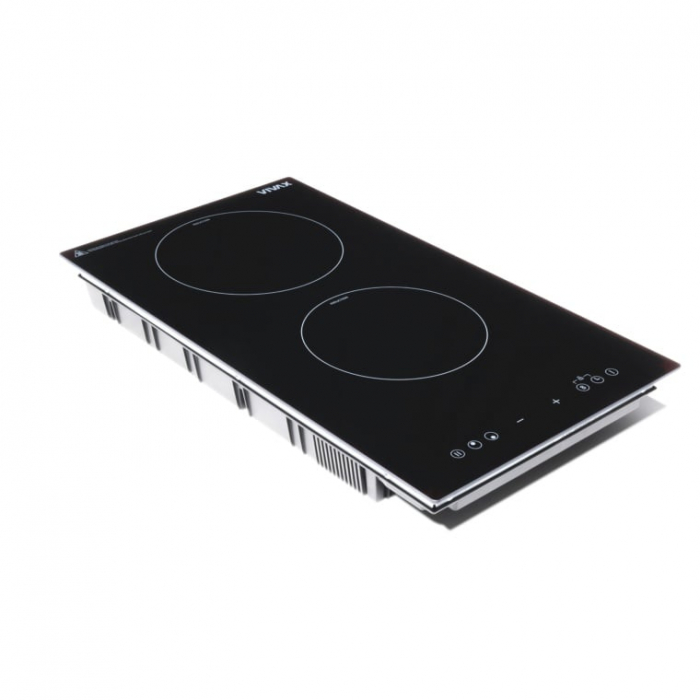 Plita incorporabila domino VIVAX BH-02MIN, Inductie, Doua zone de gatit, Boost, Control touch, Timer, 3500 W, Timer digital, Protectie copii, Indicator caldura reziduala, Sticla securizata, 30 cm, Neg [6]