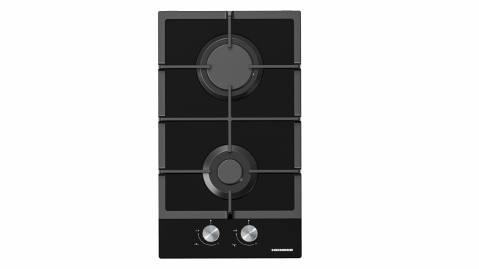Plita incorporabila Heinner HBH-M302FGBK, 2 arzatoare, Gratar fonta, Aprindere electrica, Dispozitiv de siguranta, 30 cm, Neagra [3]