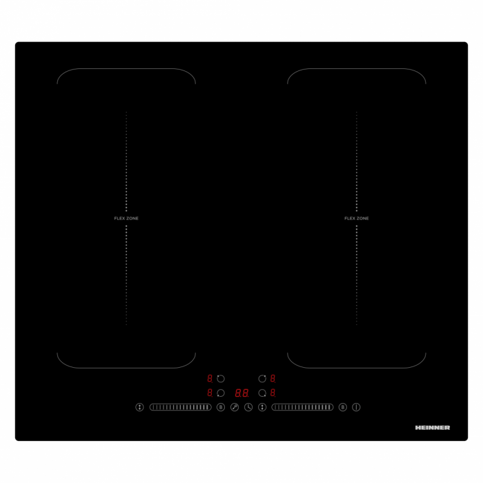 Plita incorporabila Heinner HBHI-M4ZB2FXTC, Inductie, 4 zone de gatit, Bridge, Boost, Control touch, Timer, Protectie copii, Indicator caldura reziduala, 60 cm, Negru [1]