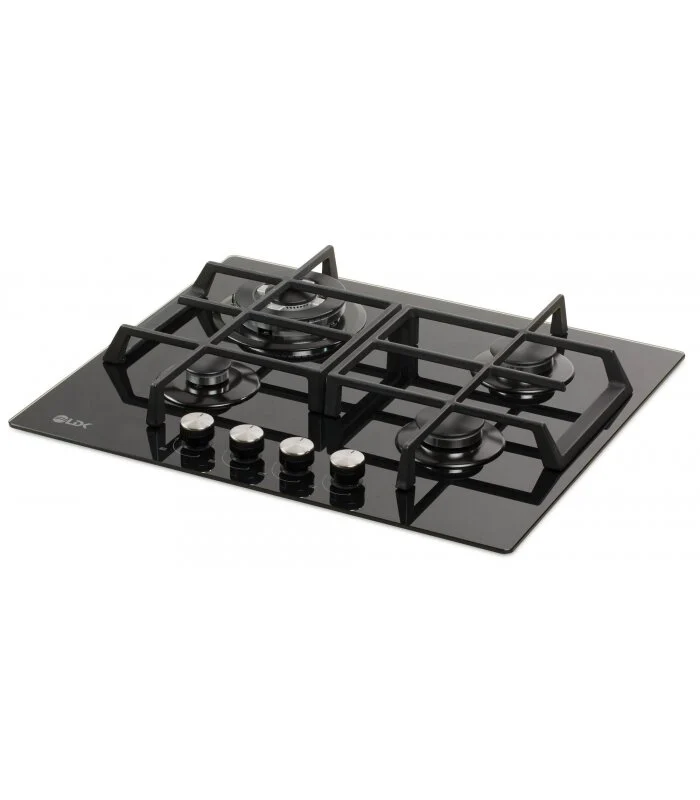 Plita incorporabila LDK Cordoba WOK JZ4BK60, Tip alimentare: Gaz, 4 arzatoare, WOK, Aprindere electrica, Gratare fonta, Siguranta, 60 cm, Negru [2]