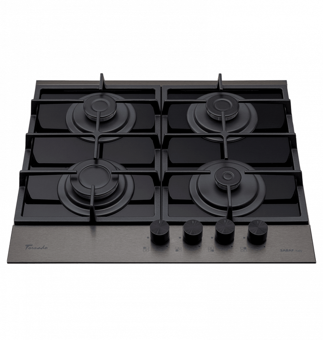 Plita incorporabila Tornado ECLIPSE Dark Inox, NG/GPL, 60 cm [8]
