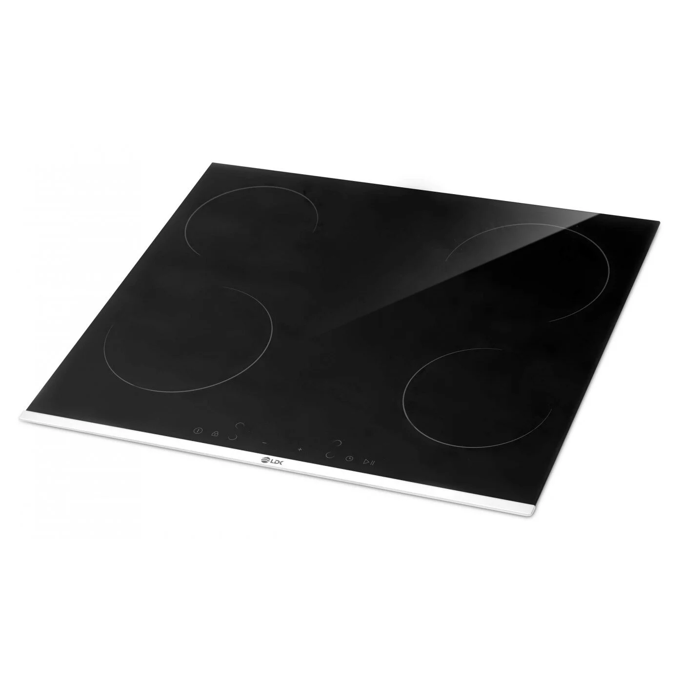 Plita incorporabila vitroceramica LDK 4VBK, 4 zone de gatit, Control Touch, Timer, Blocare acces, Dimensiuni (Î x L x A) (cm): 9 x 60 x 51, Negru [2]