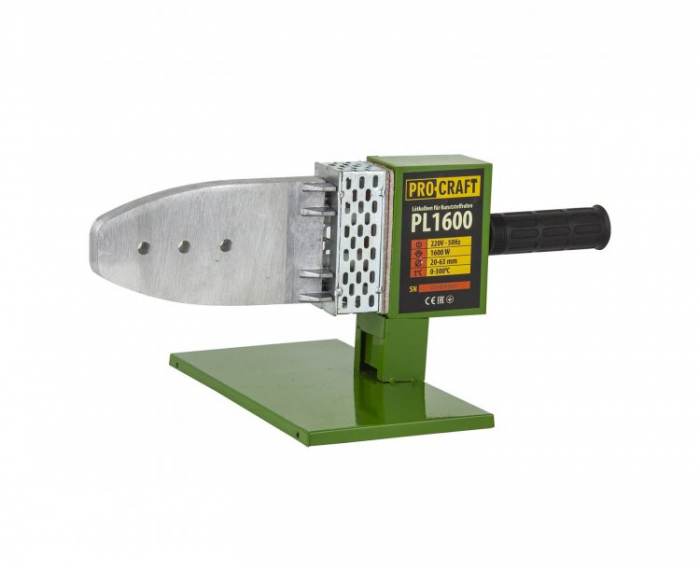 Plita PPR Procraft PL1600, 800 W, bacuri 20 25 32 40 50 63 mm, ciocan de lipit tevi PPR [2]