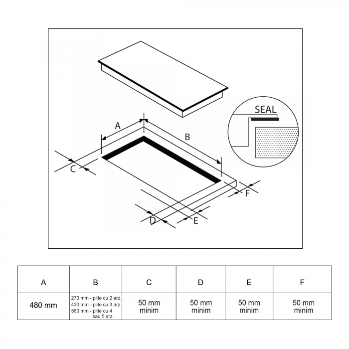 Plita vitroceramica incorporabila Samus PSVE-43BG2, control touch, 9 trepte putere, indicator caldura reziduala, blocare acces copii, timer [2]
