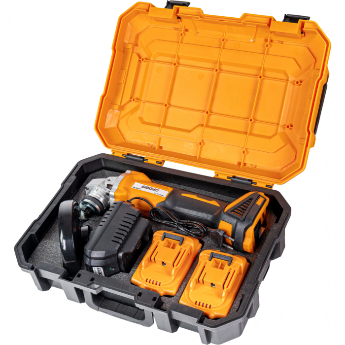 Polizor unghiular brushless Ø125mm 18V 2 acumulatori x 4Ah, geanta BK-BAG73 [2]