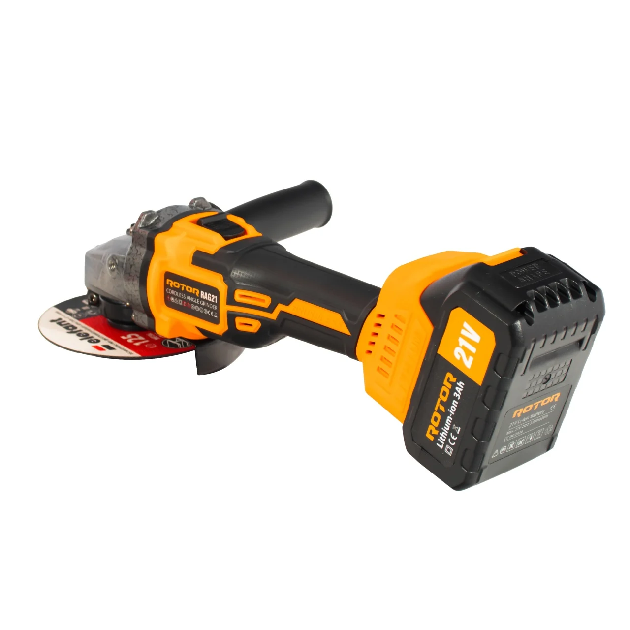 Polizor unghiular pe acumulator ROTOR RAG21 21V/3 Ah,820 W ,8500 rot/min,Brushless [4]