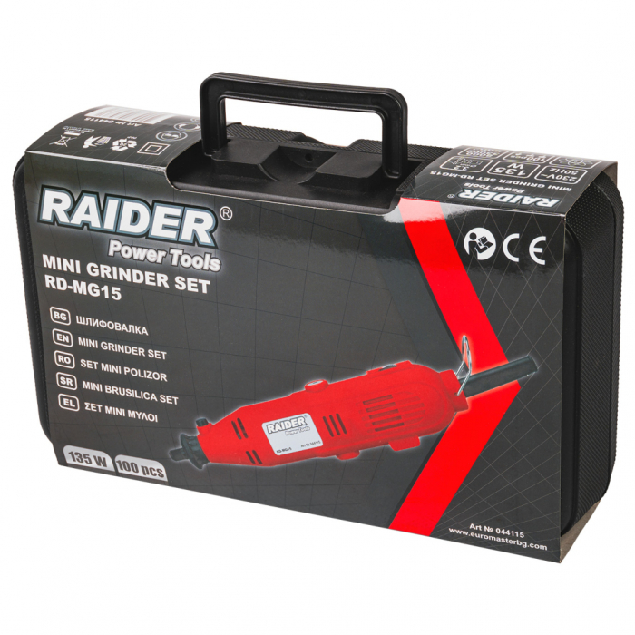 Polizor unghiular Raider Pro RDP-AG79 Black Edition, 900W, 125mm, LCD, Reglaj viteză, Mâner auxiliar, Geantă inclusă [8]