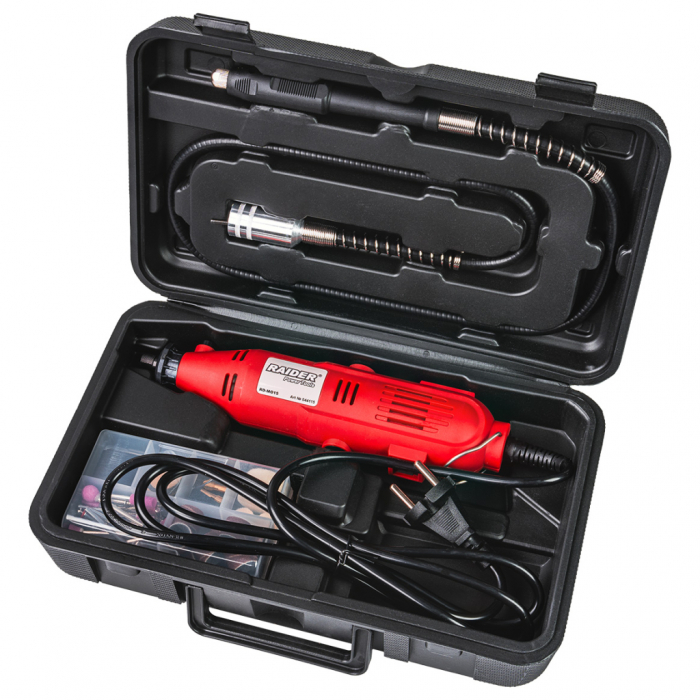 Polizor unghiular Raider Pro RDP-AG79 Black Edition, 900W, 125mm, LCD, Reglaj viteză, Mâner auxiliar, Geantă inclusă [6]