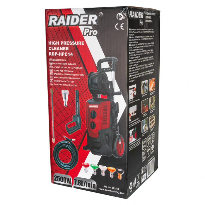 Polizor unghiular Raider Pro RDP-AG79 Black Edition, 900W, 125mm, LCD, Reglaj viteză, Mâner auxiliar, Geantă inclusă [7]