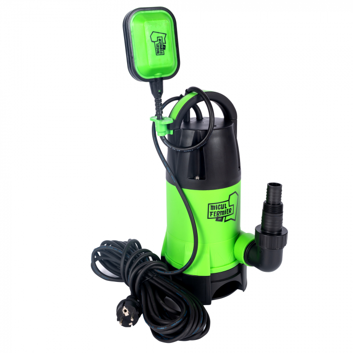 Pompa apa murdara cu plutitor, 900W, 17200l/h, 8.5m + Furtun insertie 1'' pentru apa 30 M Micul Fermier [6]