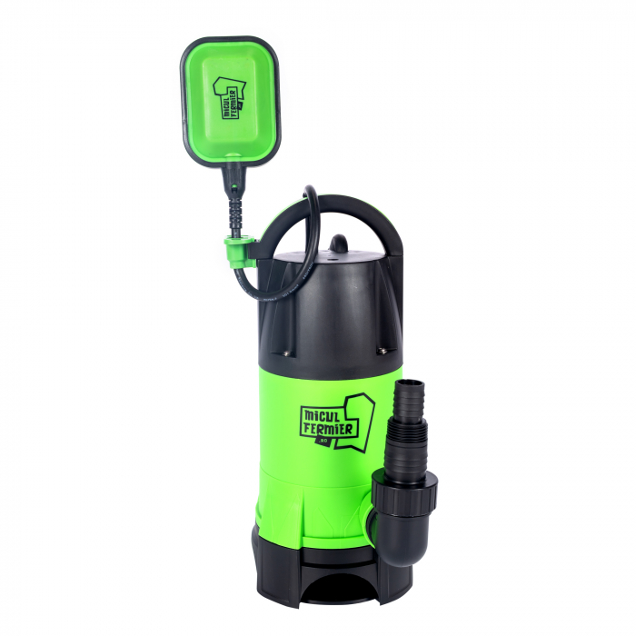 Pompa apa murdara cu tocator si plutitor, 750W, 14400l/h, 7.5m + Furtun apa transparent cu insertie 1" Ø32 - 50 m, Micul Fermier GF-0845 [5]