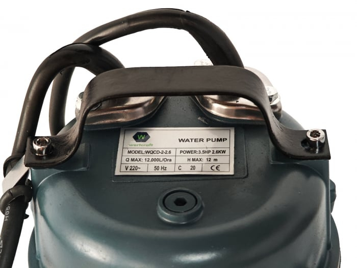 Pompa apa murdara DDT cu tocator exterior si flotor, 2600 W, 12 mc/h, 12 m refulare + Furtun pompier 2" 20 M [4]