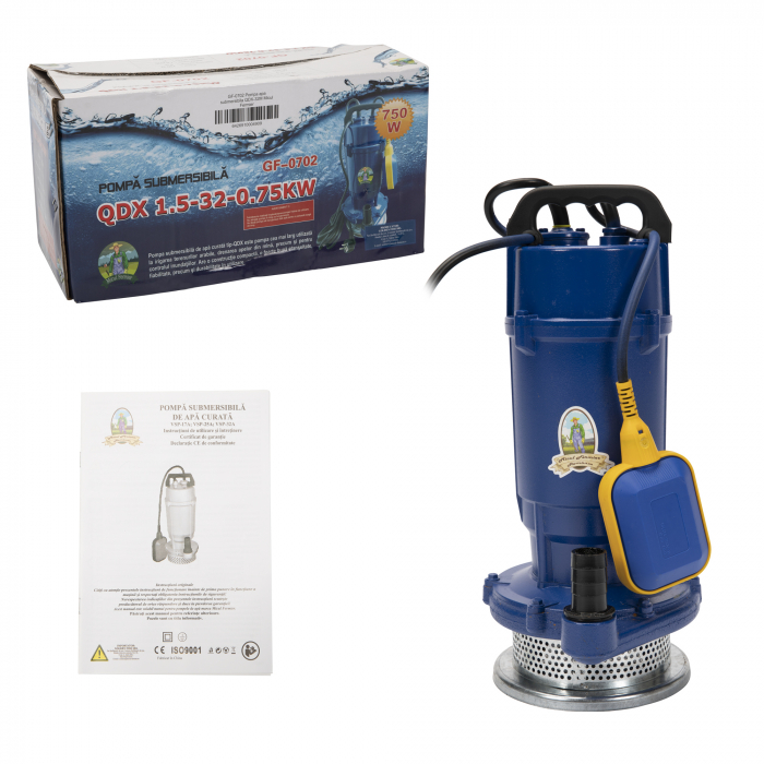 Pompa apa submersibila cu plutitor Micul Fermier, refulare 32m, 1500 l/h, 750W [6]