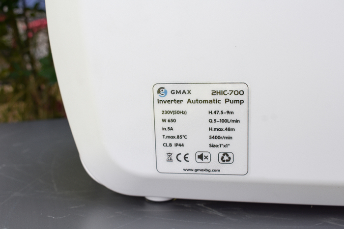 Pompă automată cu invertor Gmax 2HIC-700, 0.87 HP, debit 6 m³/h, Hmax 48 m, presiune constantă, 1 tol [7]