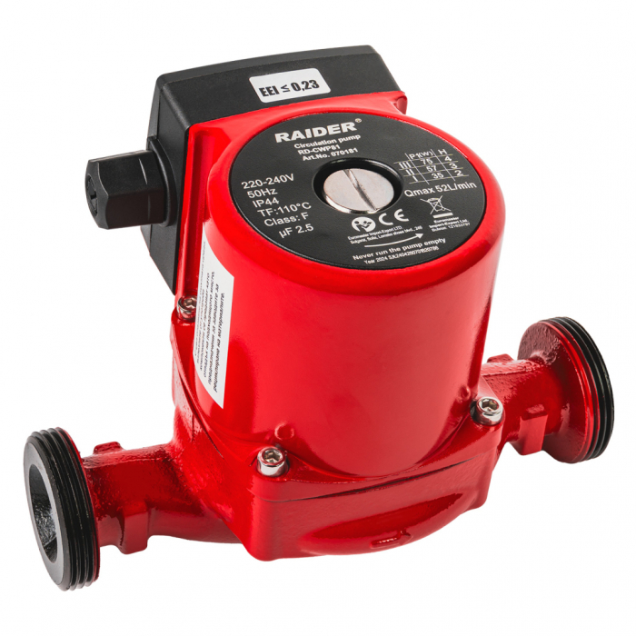 Pompa de circulatie 75W 110°C, 1,1/2", 52L/min 4m, RD-CWP81 [2]