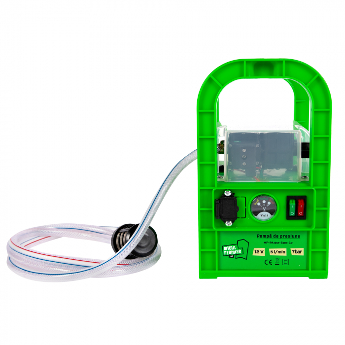 Pompa de presiune pentru stropit Micul Fermier 12V 12Ah, presiune 7 bari, debit 5 l/ min, MF-PA1012-S001-G01 [4]