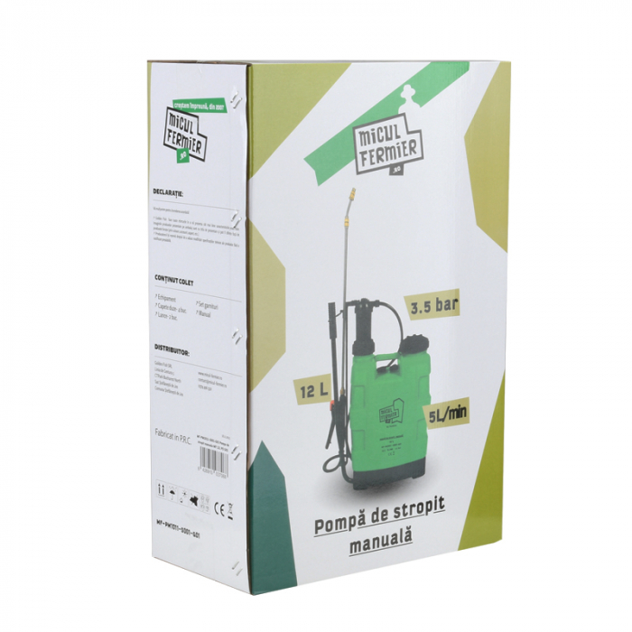 Pompa de stropit manual Micul Fermier 12L, debit 5l/min, MF-PM1011-S001-G01 [8]