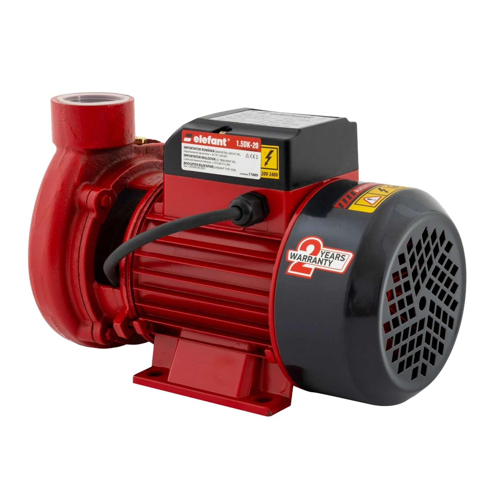 Pompa de suprafata Elefant, 1.5 tol, 1100W, debit 180 L/min [3]