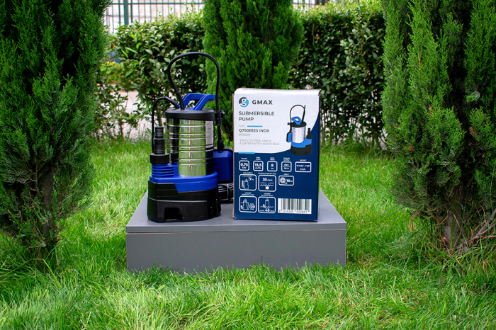 Pompă pentru apa murdara Gmax Q750B123I, 1 HP, 13,5 m³/h, Hmax 8 m, plutitor extern, inox [10]
