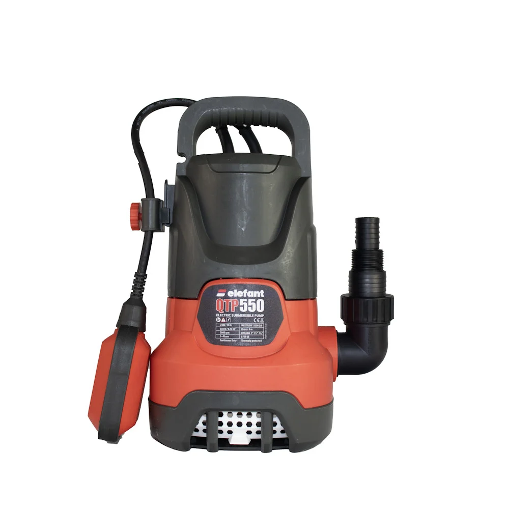 Pompa pentru apa murdara QTP550, debit 13500 l/h, putere 550W, adancime max 7 m + Furtun insertie 1'' pentru apa 30 M Micul Fermier [4]