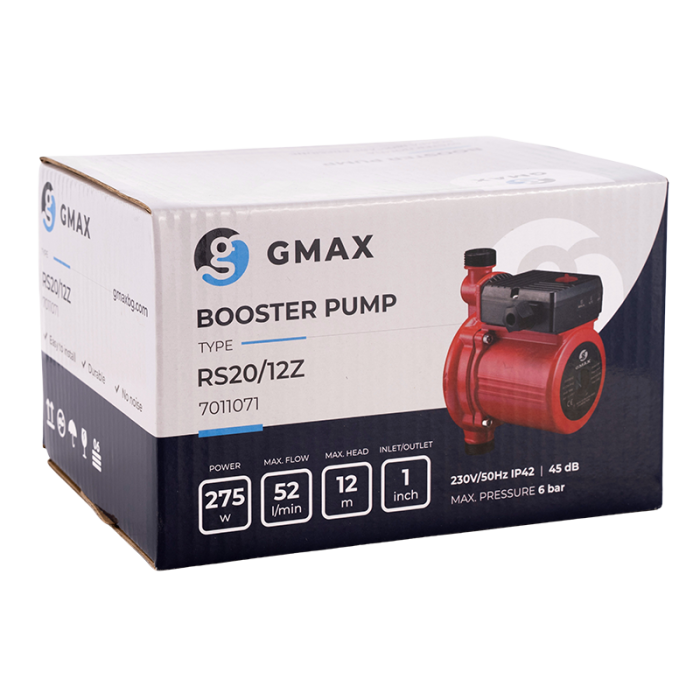 Pompa ridicare presiune sisteme solare nepresurizate, putere 105 w, debit 23 l/min, inaltime max 9 m, racord 3/4 [7]