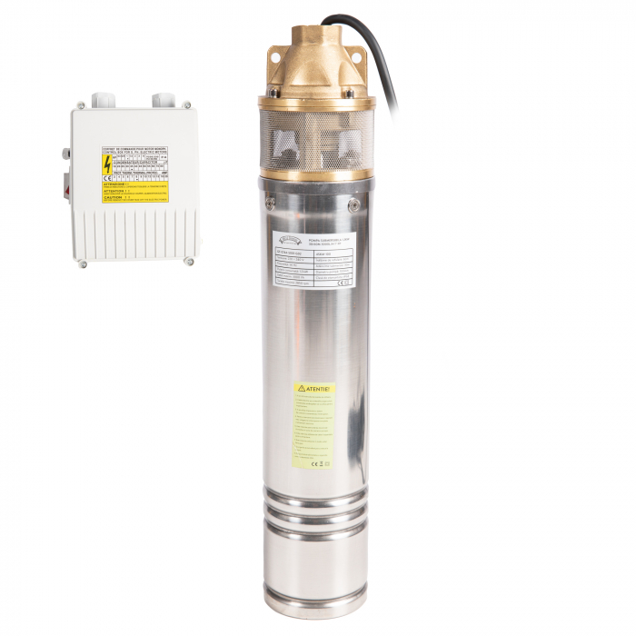 Kit complet sistem hidrofor - Pompa submersibila 1,3kW 30/60m 3000l/h 1" FP, Micul Fermier GF-0744-S001-G02 [2]