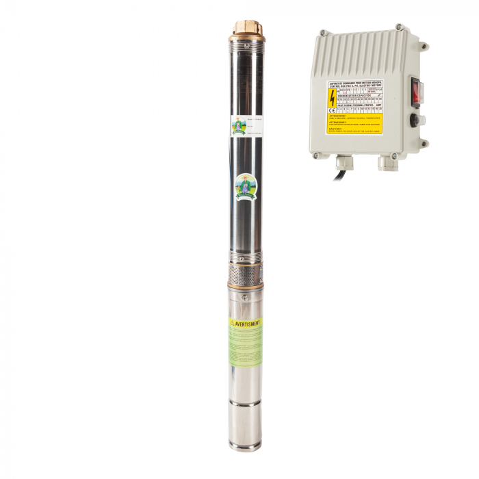 Kit complet sistem hidrofor- Pompa submersibila, 75QJD 1.8-54/15-0.55, panou comanda, 75 mm, 750 W, debit  3 mc/h, Micul Fermier GF-0710-S001-G02 [2]