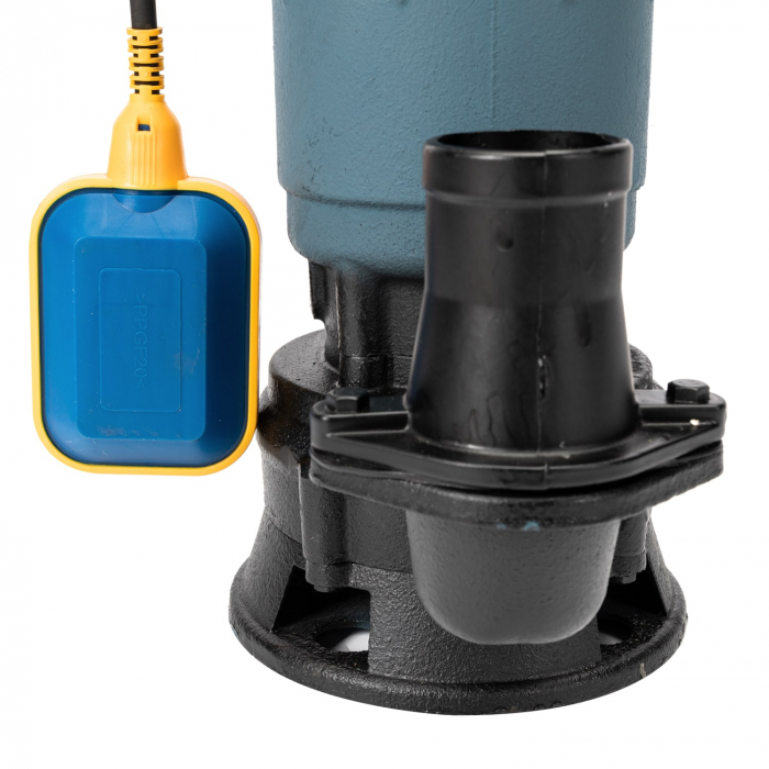 Pompa submersibila apa murdara cu plutitor, WQD10 debit maxim 25000 L/H, 3 kw, refulare 20 m + furtun pompieri 2 tol, 20m, cu cuple metalice [9]
