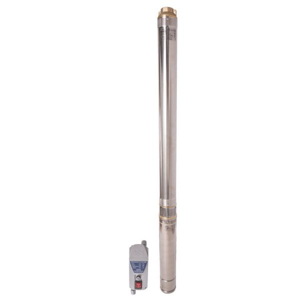 Pompa submersibila centrifugala multietajata Wasserkonig WKM5600-105/3.5, diametru 3.5", putere 1850 W, debit 5700 l/h, inaltime refulare 102 m [6]
