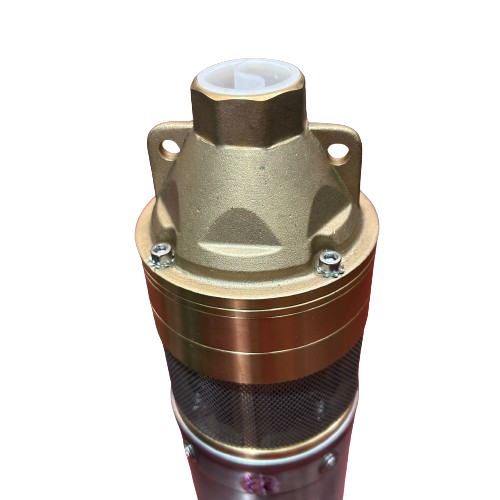 Pachet - Pompa submersibila cu Turbina DRK, Model 4SKM-200, putere 1.5 KW, debit 3 m/h, refulare 125m + Supapa + Niplu + Racord 1 tol [4]