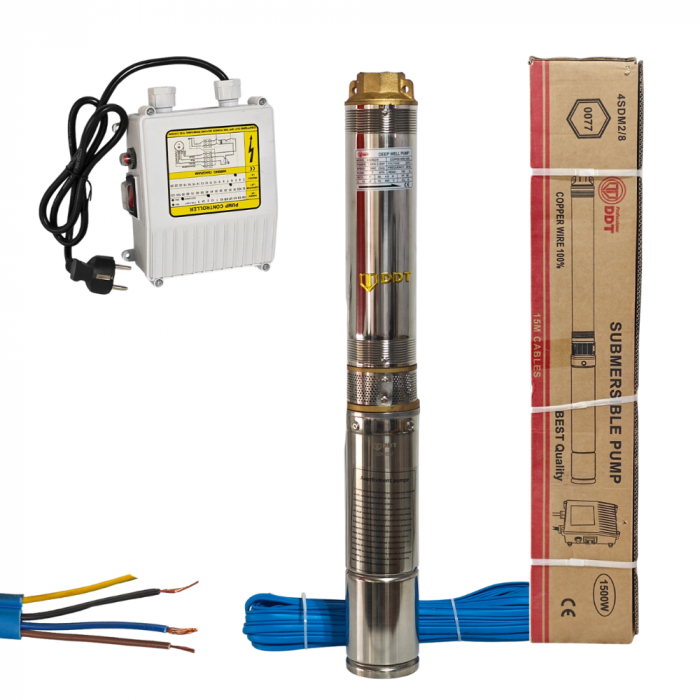 Pompa submersibila DDT 4SDM2/8, 8 turbine, 1.5 kW, debit 7 m³/h, refulare la 40m [1]