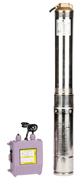 Pompa submersibila de foraj Gmax 4SRm211-0.55, debit 4.5 m3/h, 11 turbine, putere 550 w, coloana de apa 74 m, cupru [1]