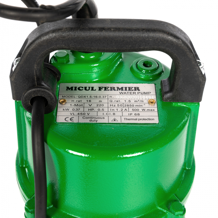 Pompa submersibila fara plutitor Micul Fermier GF-0703, 370 W, QDX 16m [6]