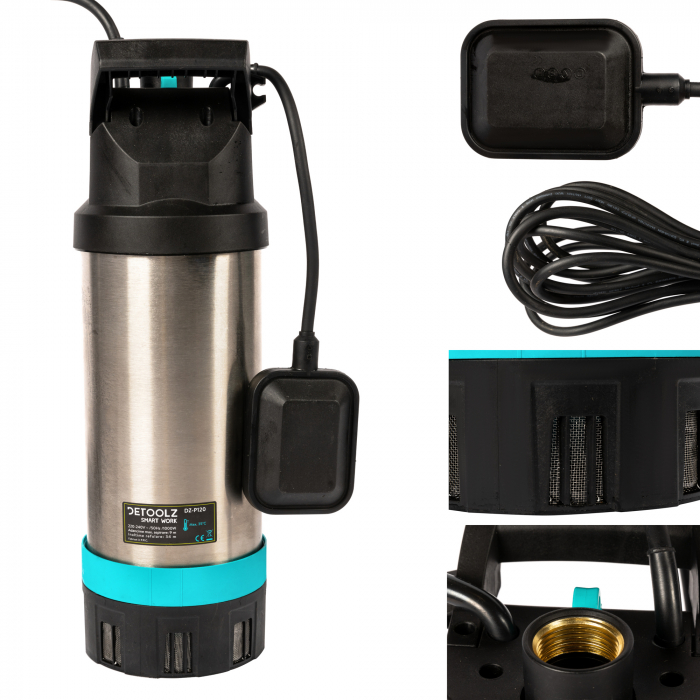Pompa submersibila inox cu plutitor 1000W 6300L/H [4]