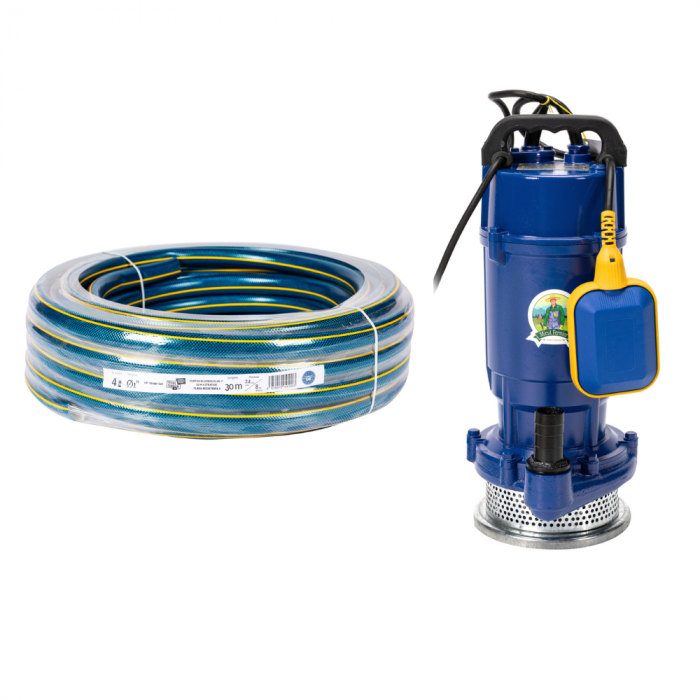 Pompa submersibila Micul Fermier, Inaltime de pompare 20m 0,55kW + Furtun insertie 1'' pentru apa 30 M Micul Fermier [1]