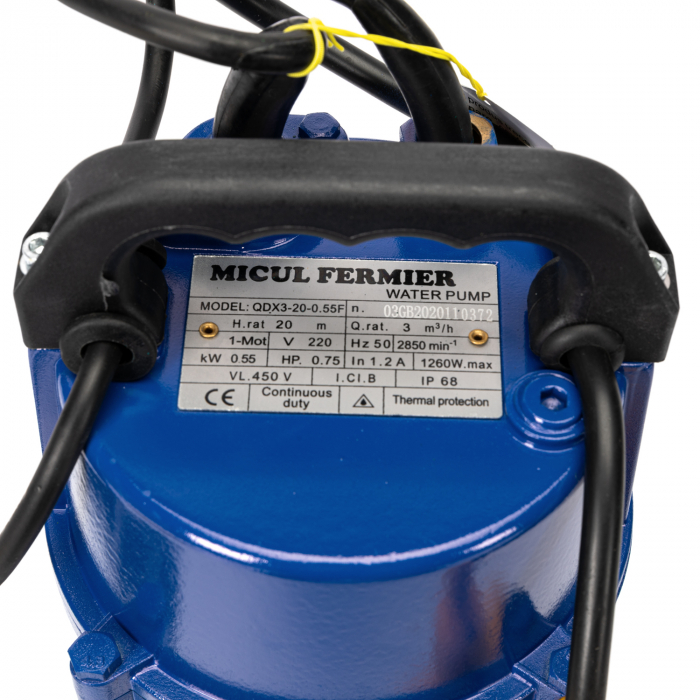 Pompa submersibila Micul Fermier, Inaltime de pompare 20m 0,55kW + Furtun insertie 1'' pentru apa 30 M Micul Fermier [7]